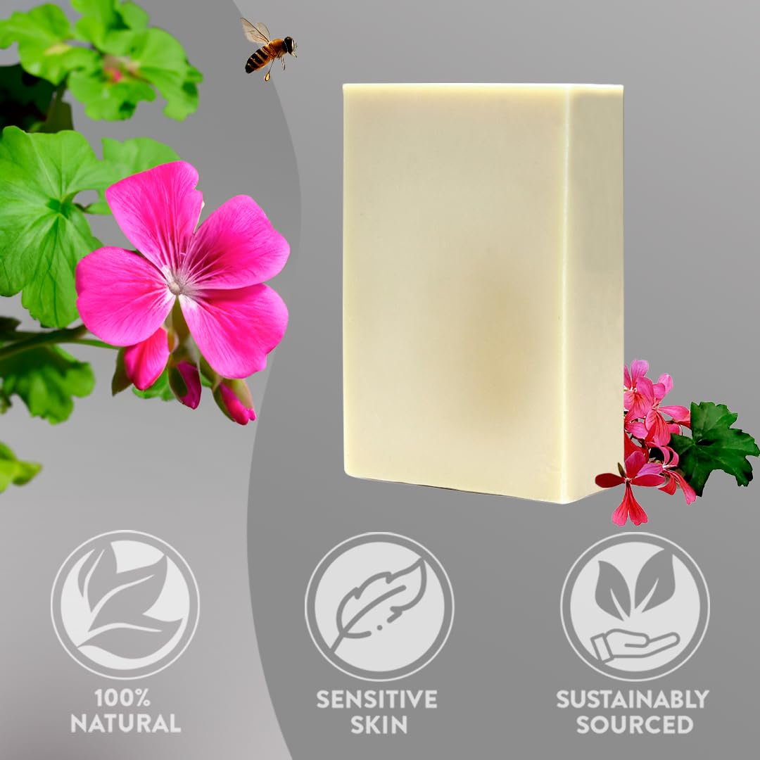 Marvelouskin Grass Fed Beef Tallow Soap – Organic Geranium Essential oil. (Pack of 3)